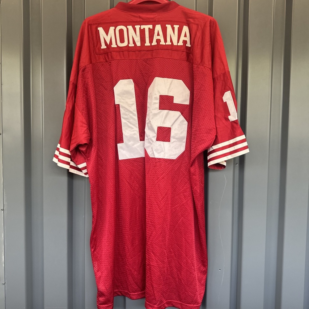 JOE MONTANA MITCHELL AND NESS THROWBACK 1989 STITCHED JERSEY SZ 60 - Picture 8 of 12